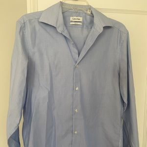 Calvin clien mens button down size M blue/white